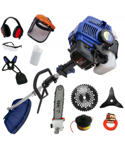 Set Motocoasa pliabila Pandora Albastra 6CP + Cap Drujba