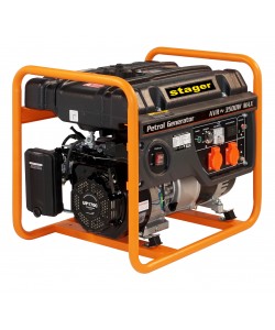 Stager GG 4000D generator open-frame 3.5kW, monofazat, benzina, pornire la sfoara