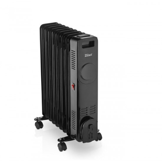 Calorifer cu 9 elementi, putere 2000W, indicator led  Zilan ZLN8416 Negru