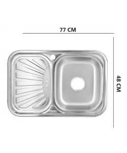 Chiuveta bucatarie Freddo SN9030D, pentru blat, 77x48cm, cuva dreapta, anticalcar, inox  Chiuveta bucatarie Freddo SN9030D, pentru blat, 77x48cm, cuva dreapta, anticalcar, inox