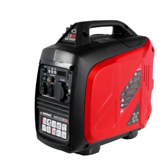 Generator cu Invertor ESG-2000 ELEFANT, Ieșire curent 2,3 kW, Siguranță de pornire, indicator de benzină, porturi USB