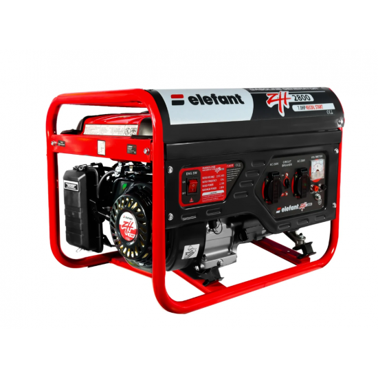 Generator pe benzina ZH2800 ELEFANT, iesire curent 2,8 kW,7 CP, Siguranță de pornire, indicator de benzină, voltmetru, întrerupător de curent