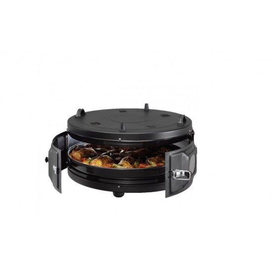 Cuptor rotund  Negru, putere 1400W, diametru 55 cm Zilan ZLN8924