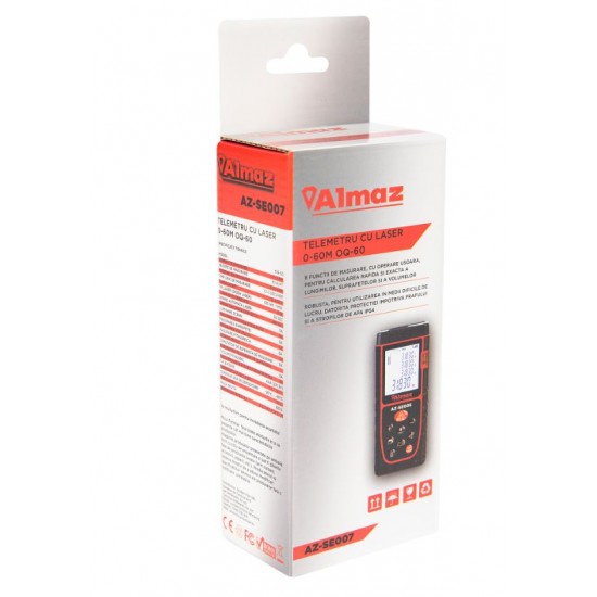 Telemetru cu laser almaz 0-60m OQ-60 al