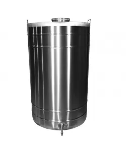 Produs resigilat Butoi din inox 300L cu capac si canea Produs resigilat Butoi din inox 300L cu capac si canea