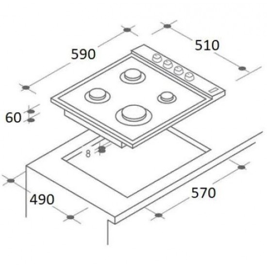 Pachet Incorporabil Cuptor electric Hausberg HB-8051IN, Clasa A, 76L, 2000W, Negru/Inox, Plita incorporabila HB-556IN, Gaz, 4 arzatoare, Gratar din fonta, Hota incorporabila telescopica HB-1285IN, Putere de absorbtie 420 m3/h, 2 motoare, 60 cm, Alb