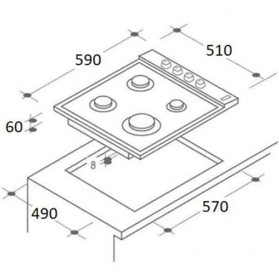 Pachet Incorporabil Cuptor electric Hausberg HB-8051AB, Clasa A, 76L, 2000W, Plita incorporabila Hausberg HB-563AB, Gaz, 4 arzatoare, Hota Incorporabila decorativa HB-1275AB, 60 cm, absorbtie 450m3/h, Filtru aluminiu, Alb