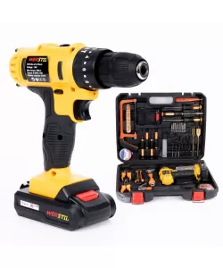 Masina de gaurit si insurubat (Bormasina) cu percutie, 110 piese, 36 V, cu 2 acumulatori si incarcator  Masina de gaurit si insurubat (Bormasina) cu percutie, 110 piese, 36 V, cu 2 acumulatori si incarcator
