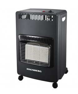 Produs resigilat Soba pe gaz GPL Hausberg HB-1021NG, aprindere piezo-electrica, 3 placi de incalzire ceramic putere totala 4.2kW, sistem de oprire automata a gazului, Negru
