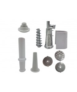 Masina de tocat carne 4 in 1 Mencoza™ Ural, 3000W, accesoriu suc de rosii, carnati, chitfele, 3 site, functia revers, motor cupru