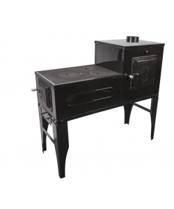 Soba de gatit pe lemne Gospodar,neagra tip dreapta,50 kg,82x46x82 cm 