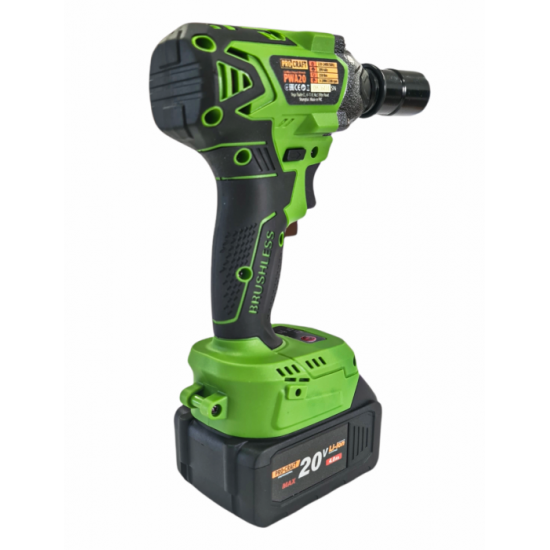 Masina de insurubat cu acumulator, cu impact Procraft PWA20 20V, 4 Ah, 2200 rotatii, 350 Nm