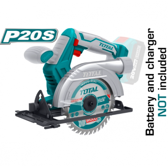 TOTAL - Fierestrau circular de mana - 140mm - Li-Ion - 20V (INDUSTRIAL)