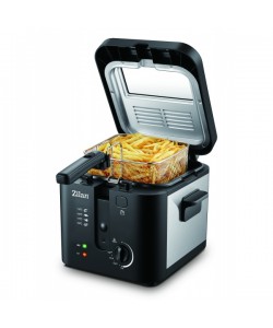 Friteuza Zilan ZLN-0010, 1600 W, 2.5 l, Termostat reglabil, Cuva detasabila, Inox