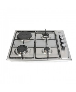 Plita incorporabila Zilan ZLN-1918 GPL si Gaz natural 58x50 cm, 3 ochiuri, 1 ochi inductie, duze de schimb incluse, aprindere electrica, Inox