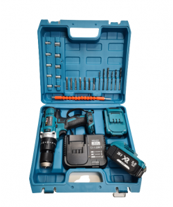 TRUSA BORMASINA - AUTOFILETANTA CU PERCUTIE + 2 ACUMULATORI 36 V 5 AH LI-ION + 26 ACESORII + CADOU