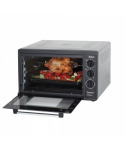 Cuptor electric cu rotisor Zilan ZLN-2461, Gri Capacitate 32 Litri, 1500W, Timer, Gratar, Tava dreptunghiulara