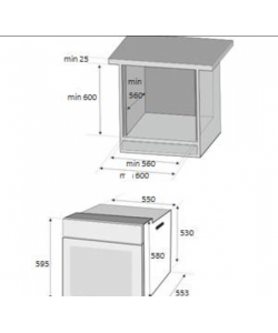 Cuptor incorporabil Zilan ZLN-0065, Electric, 2200W, Timer 90 min, 70 l, Clasa A, Inox