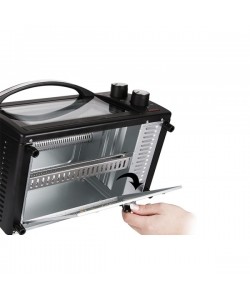 Mini cuptor Zilan-Roza ZLN-4328, 9L, 800W, Geam dublu, Temporizator 60 min