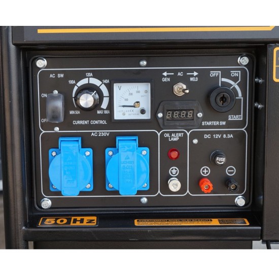 Stager YDE6500EW Generator sudare diesel monofazat, 4kVA, curent sudare 160A, pornire la cheie Stager YDE6500EW Generator sudare diesel monofazat, 4kVA, curent sudare 160A, pornire la cheie