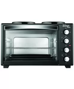 Cuptor electric cu plita Zilan ZLN-2928, Negru capacitate mare 35 Litri, 1600W, Timer, Gratar, Tava inclusa, Cuptor electric cu plita Zilan ZLN-2928, Negru capacitate mare 35 Litri, 1600W, Timer, Gratar, Tava inclusa,