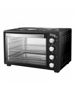 Cuptor electric cu plita Zilan ZLN-2928, Negru capacitate mare 35 Litri, 1600W, Timer, Gratar, Tava inclusa,