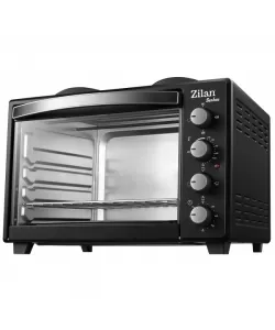 Cuptor electric cu plita Zilan ZLN-2935, Negru capacitate mare 45 Litri, 1600W, Timer, Gratar, Tava inclusa Cuptor electric cu plita Zilan ZLN-2935, Negru capacitate mare 45 Litri, 1600W, Timer, Gratar, Tava inclusa