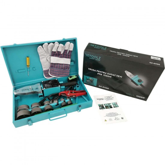 Plita PPR Detoolz DZ-EI100, 1500W, 6 bacuri, aparat lipit tevi Plita PPR Detoolz DZ-EI100, 1500W, 6 bacuri, aparat lipit tevi