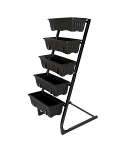  Set 5 ghivece pp cu suport metalic 54.5x50x115cm