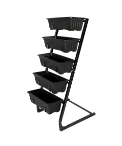  Set 5 ghivece pp cu suport metalic 54.5x50x115cm