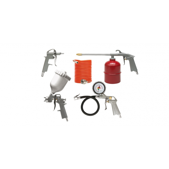 Set compresor accesorii pistol vopsit 5 piese incluse ALTAI by Campion