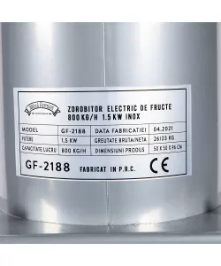 Zdrobitor electric de fructe 800kg/ora 1.5KW inox Zdrobitor electric de fructe 800kg/ora 1.5KW inox