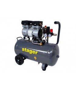 Stager HM0.75JW/50 compresor aer, 50L, 8bar, 135L/min, monofazat, angrenare directa, silentios