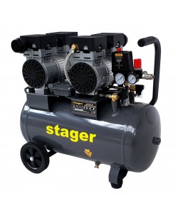 Stager HM0.75x2JW/50 compresor aer, 50L, 8bar, 270L/min, monofazat, angrenare directa, silentios