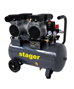Stager HM0.75x2JW/50 compresor aer, 50L, 8bar, 270L/min, monofazat, angrenare directa, silentios