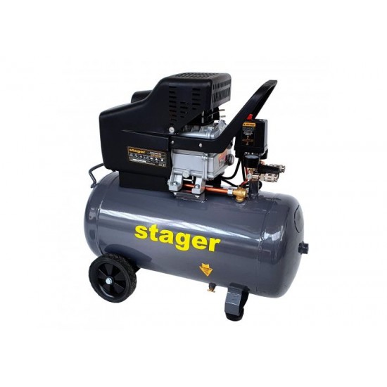 Stager HM2050B compresor aer, 50L, 8bar, 200L/min, monofazat, angrenare directa