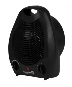Aeroterma Hausberg HB-8501NG, 2000 W, 2 trepte de putere, termostat reglabil, Negru