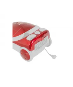 Aspirator cu sac Hausberg HB-2850GR, putere 1600-2000W, Capacitate 3l, Protectie supraincalzire, Indicator Praf-full, Rosu/Gri