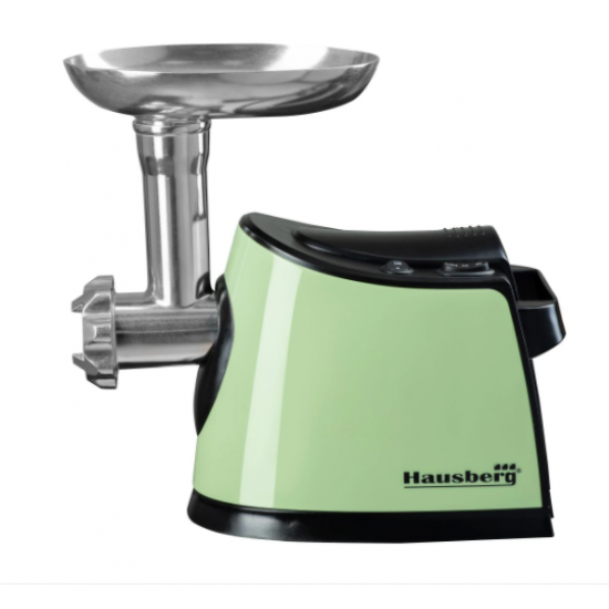 Masina de tocat Hausberg HB-3440V, Verde, 1600W, Lama din otel inoxidabil