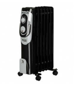 Radiator 7 lementi, Hausberg HB8900N, 3 setari de caldura, NEGRU