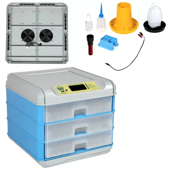 Incubator automat Micul Fermier 192 oua 3 sertare