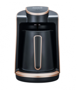 Aparat pentru preparat cafea turceasca Hausberg HB-3800AU, 1 recipient, 400W, avertizare sonora si luminoasa, Auriu/Negru
