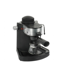 Espressor cafea Hausberg, 650 W, 3.5 Bar, 4 cesti, Negru/Argintiu