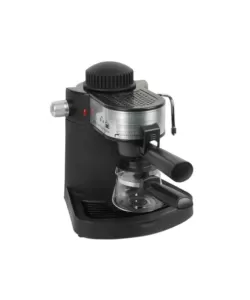 Espressor cafea Hausberg, 650 W, 3.5 Bar, 4 cesti, Negru/Argintiu