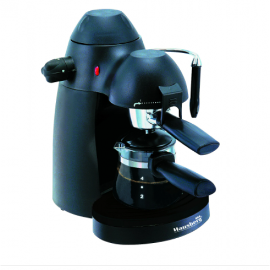 Expresor cafea HB 3710 Hausberg, 4 cesti, 650 W, Negru