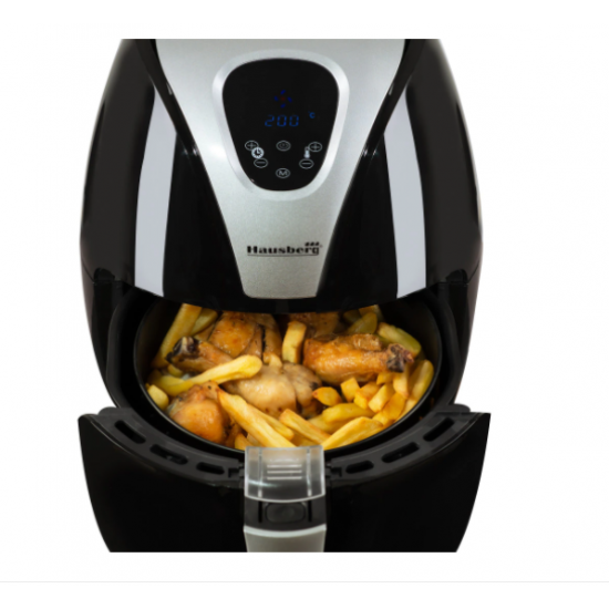 Friteuza Air Fryer Hausberg HB 2255, 1500 W, 2.6 L, Timer, protectie supra-incalzire