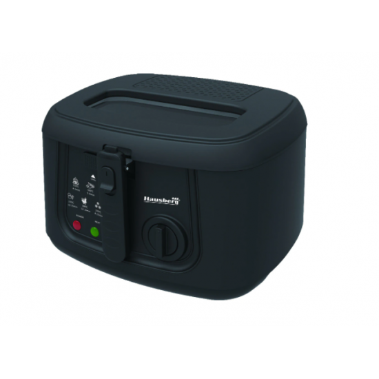 Friteuza electrica Hausberg HB1330N, 190 grade, 3 L, 1800 W, negru