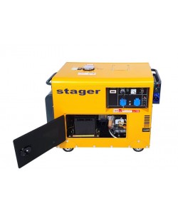 Generator insonorizat STAGER DG 5500S+ATS 4500005500ATS, diesel, monofazat, 4.2 kW, 3000 rpm, include automatizare