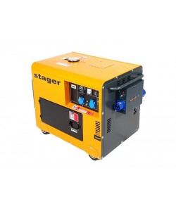 Generator insonorizat STAGER DG 5500S+ATS 4500005500ATS, diesel, monofazat, 4.2 kW, 3000 rpm, include automatizare