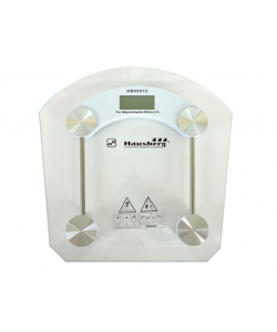 Cantar corporal Hausberg HB 6001, display lcd, pinchidere automata, indicator baterie, 150 kg, Sticla transaparenta